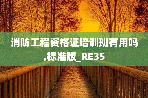 消防工程资格证培训班有用吗,标准版_RE35