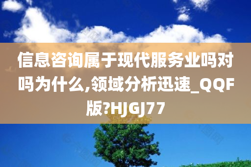 信息咨询属于现代服务业吗对吗为什么,领域分析迅速_QQF版?HJGJ77