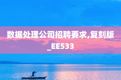 数据处理公司招聘要求,复刻版_EE533