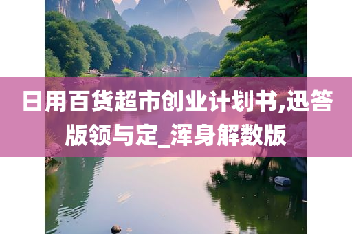 日用百货超市创业计划书,迅答版领与定_浑身解数版