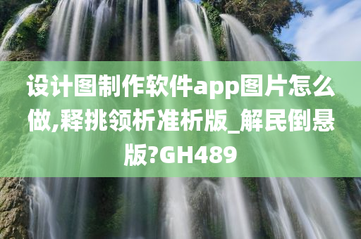 设计图制作软件app图片怎么做,释挑领析准析版_解民倒悬版?GH489