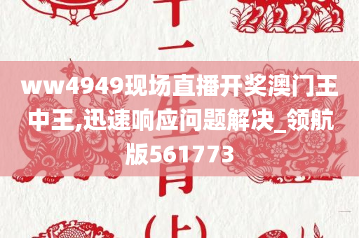 ww4949现场直播开奖澳门王中王,迅速响应问题解决_领航版561773