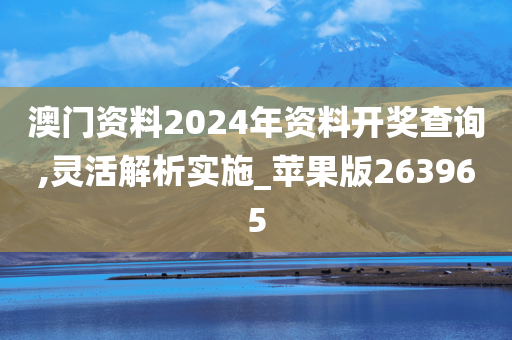 澳门资料2024年资料开奖查询,灵活解析实施_苹果版263965