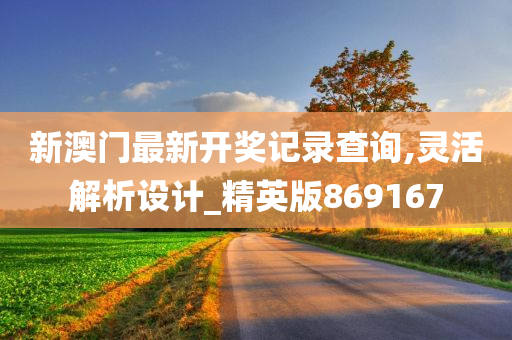 新澳门最新开奖记录查询,灵活解析设计_精英版869167