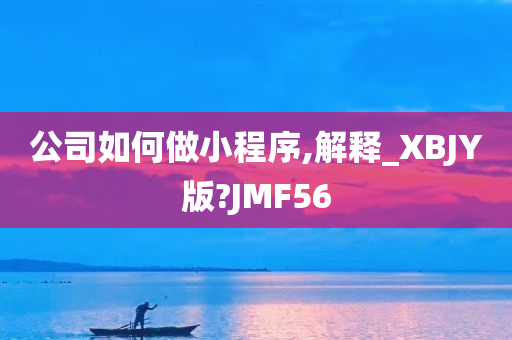 公司如何做小程序,解释_XBJY版?JMF56