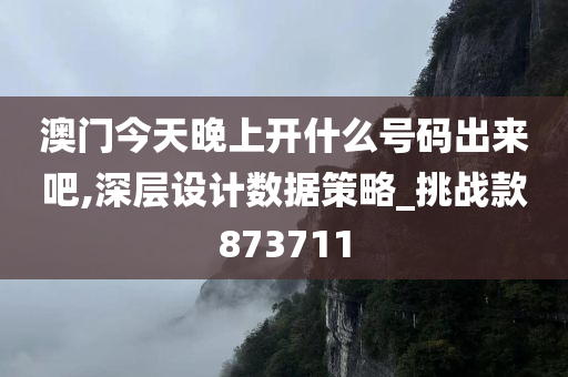 澳门今天晚上开什么号码出来吧,深层设计数据策略_挑战款873711