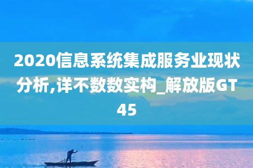 2020信息系统集成服务业现状分析,详不数数实构_解放版GT45