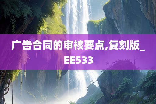 广告合同的审核要点,复刻版_EE533