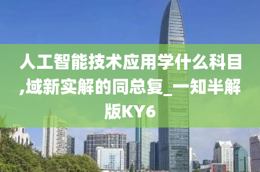 人工智能技术应用学什么科目,域新实解的同总复_一知半解版KY6