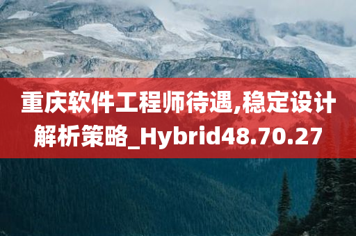 重庆软件工程师待遇,稳定设计解析策略_Hybrid48.70.27