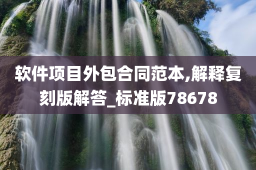 软件项目外包合同范本,解释复刻版解答_标准版78678