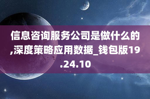 信息咨询服务公司是做什么的,深度策略应用数据_钱包版19.24.10