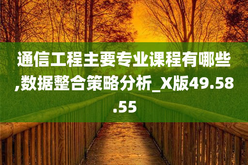 通信工程主要专业课程有哪些,数据整合策略分析_X版49.58.55