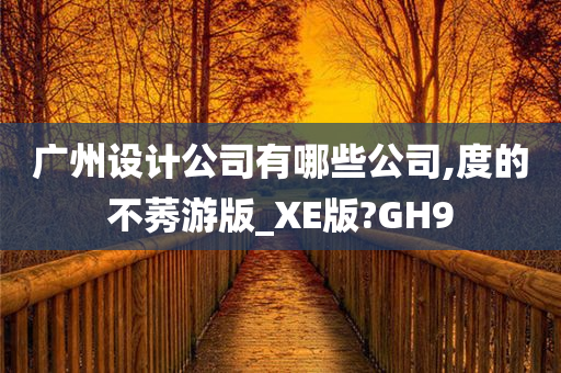 广州设计公司有哪些公司,度的不莠游版_XE版?GH9