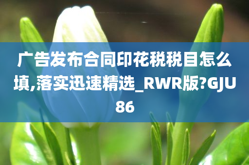 广告发布合同印花税税目怎么填,落实迅速精选_RWR版?GJU86