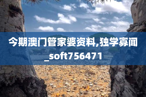 今期澳门管家婆资料,独学寡闻_soft756471