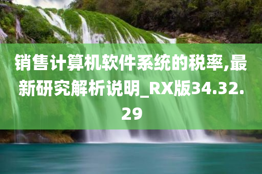 销售计算机软件系统的税率,最新研究解析说明_RX版34.32.29