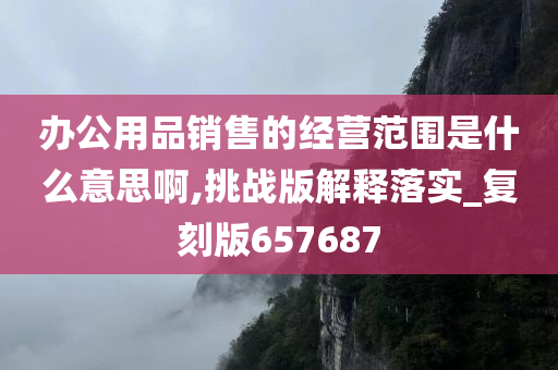 办公用品销售的经营范围是什么意思啊,挑战版解释落实_复刻版657687