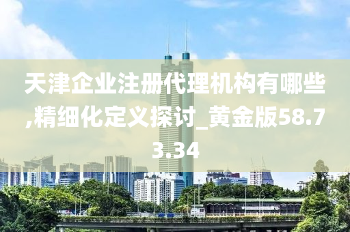 天津企业注册代理机构有哪些,精细化定义探讨_黄金版58.73.34