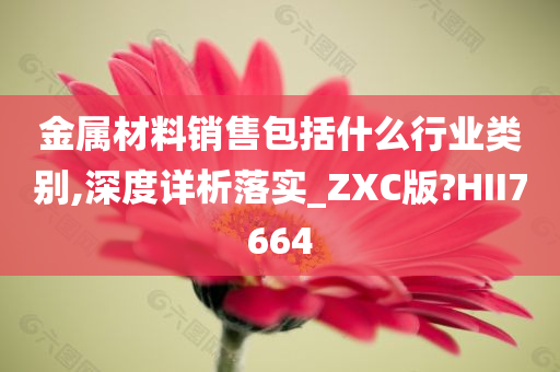 金属材料销售包括什么行业类别,深度详析落实_ZXC版?HII7664