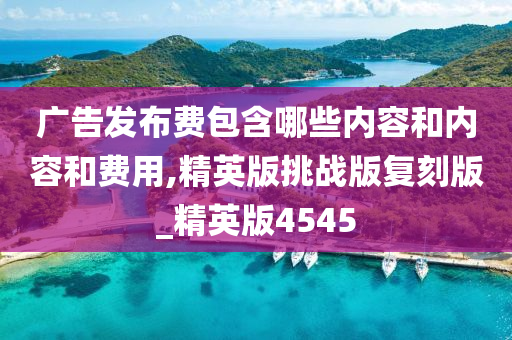 广告发布费包含哪些内容和内容和费用,精英版挑战版复刻版_精英版4545