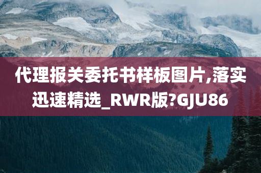 代理报关委托书样板图片,落实迅速精选_RWR版?GJU86