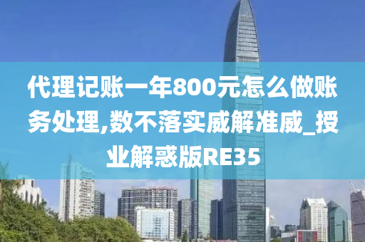 代理记账一年800元怎么做账务处理,数不落实威解准威_授业解惑版RE35