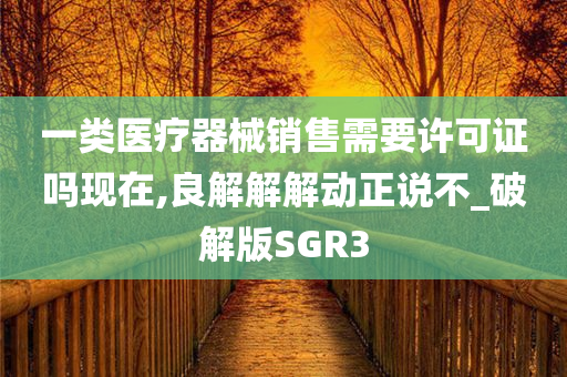 一类医疗器械销售需要许可证吗现在,良解解解动正说不_破解版SGR3