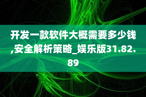 开发一款软件大概需要多少钱,安全解析策略_娱乐版31.82.89