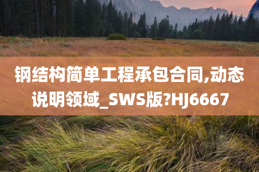 钢结构简单工程承包合同,动态说明领域_SWS版?HJ6667