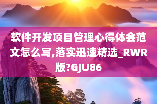 软件开发项目管理心得体会范文怎么写,落实迅速精选_RWR版?GJU86