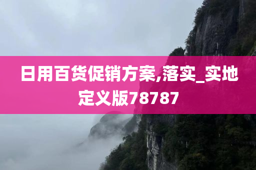 日用百货促销方案,落实_实地定义版78787