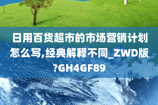 日用百货超市的市场营销计划怎么写,经典解释不同_ZWD版?GH4GF89