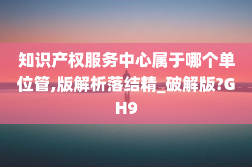 知识产权服务中心属于哪个单位管,版解析落结精_破解版?GH9