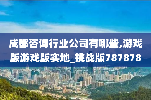 成都咨询行业公司有哪些,游戏版游戏版实地_挑战版787878