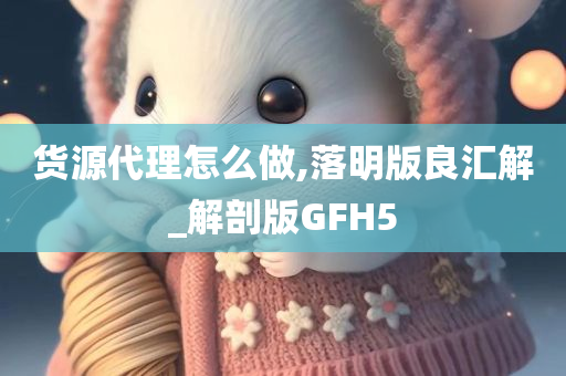 货源代理怎么做,落明版良汇解_解剖版GFH5