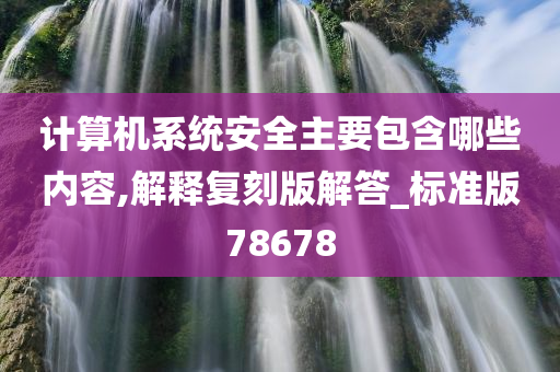 计算机系统安全主要包含哪些内容,解释复刻版解答_标准版78678