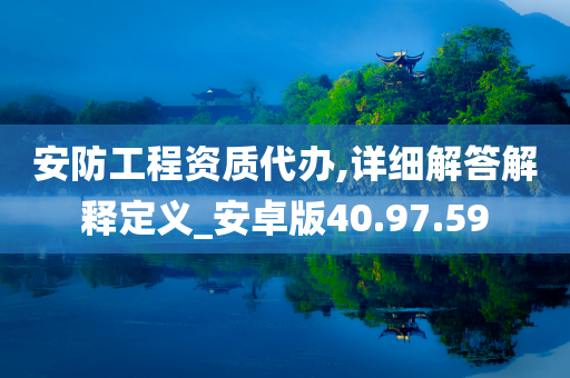 安防工程资质代办,详细解答解释定义_安卓版40.97.59