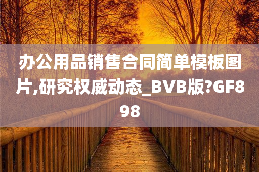 办公用品销售合同简单模板图片,研究权威动态_BVB版?GF898