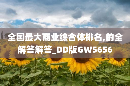 全国最大商业综合体排名,的全解答解答_DD版GW5656