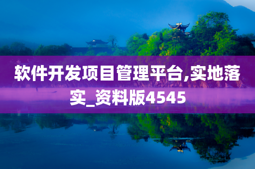 软件开发项目管理平台,实地落实_资料版4545