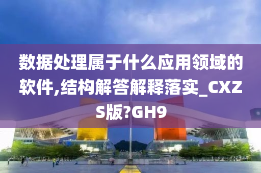 数据处理属于什么应用领域的软件,结构解答解释落实_CXZS版?GH9