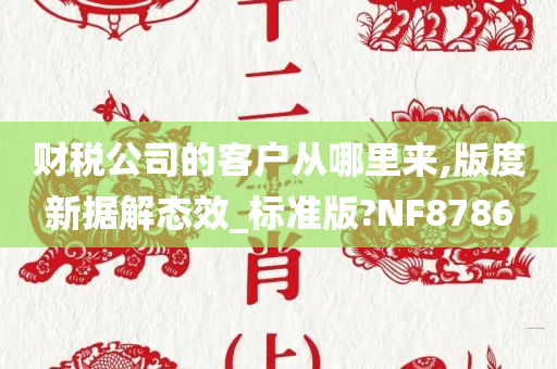 财税公司的客户从哪里来,版度新据解态效_标准版?NF8786