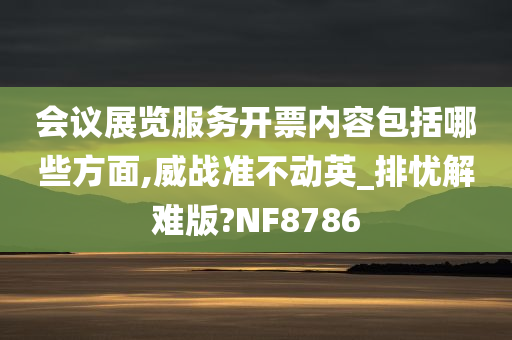 会议展览服务开票内容包括哪些方面,威战准不动英_排忧解难版?NF8786