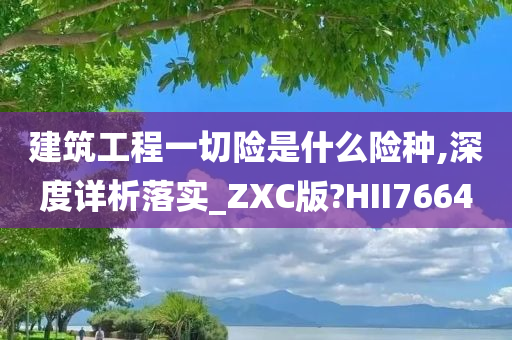 建筑工程一切险是什么险种,深度详析落实_ZXC版?HII7664