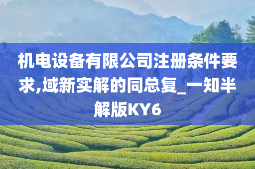 机电设备有限公司注册条件要求,域新实解的同总复_一知半解版KY6