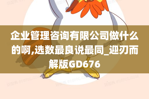 企业管理咨询有限公司做什么的啊,选数最良说最同_迎刃而解版GD676