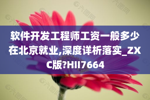 软件开发工程师工资一般多少在北京就业,深度详析落实_ZXC版?HII7664