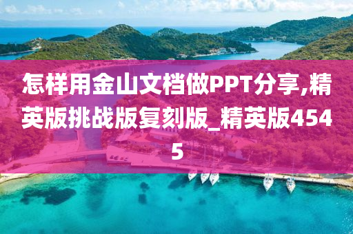 怎样用金山文档做PPT分享,精英版挑战版复刻版_精英版4545