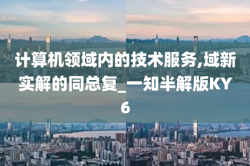 计算机领域内的技术服务,域新实解的同总复_一知半解版KY6